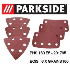 FEUILLES ABRASIVES BOIS 6X180 POUR PHS 160 E5