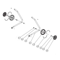 CHASSIS + ROUES + VISSERIE POUR BROYEUR PARKSIDE - REF: 91105701