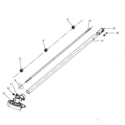 ENGRENAGE ET TUBE INFERIEUR POUR DEBROUSSAILLEUSE SANS FIL PARKSIDE PPFSA 40 Li A1 - IAN 376667